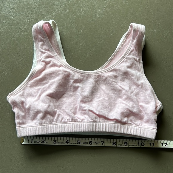 Fruit Of The Loom Training Bra Racerback Sports Bra Size 34 (2) White & (1) Pink - Picture 4 of 6